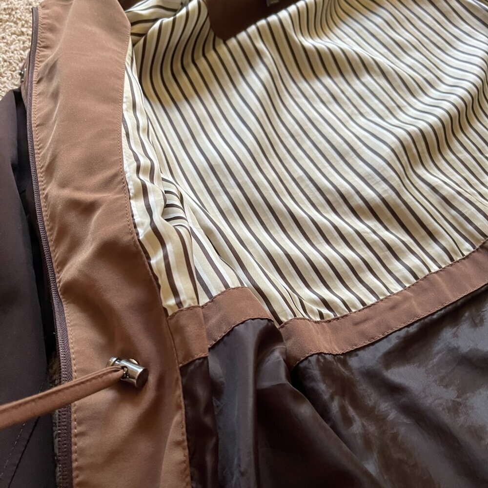 Liz Claiborne Vintage Brown Utility Jacket Women's Large - Collared - Picture 10 of 15